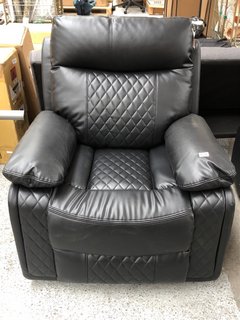 RECLINER PU LEATHER ARMCHAIR IN BLACK: LOCATION - B6