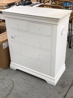 OLIVIAS 3 + 2 CHEST OF DRAWERS IN WHITE: LOCATION - B7