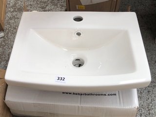 (COLLECTION ONLY) TABOR SMALL 1TH BASIN IN POLISHED WHITE: LOCATION - B7
