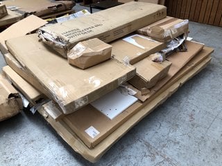 PALLET OF ASSORTED INCOMPLETE FURNITURE COMPONENTS: LOCATION - A8 (KERBSIDE PALLET DELIVERY)