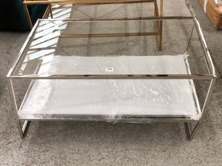 M&S MILAN COFFEE TABLE IN GLASS & CHROME: LOCATION - C7