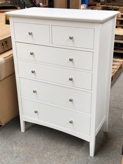 M&S HASTINGS 4 +2 DRAWER CHEST IN WHITE: LOCATION - C7