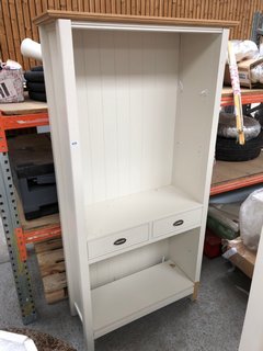 M&S PADSTOW 2 DRAWER BOOKCASE IN IVORY: LOCATION - D7