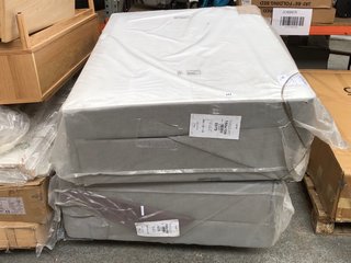 M&S SET OF CLASSIC SPRUNG DIVAN BASES IN LIGHT GREY SIZE : 150CM: LOCATION - D7