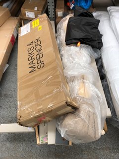 PALLET OF ASSORTED INCOMPLETE M&S FURNITURE COMPONENTS: LOCATION - D7 (KERBSIDE PALLET DELIVERY)