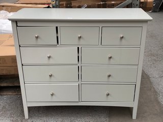 M&S HASTINGS 6 + 3 CHEST OF DRAWERS IN GREY: LOCATION - D7