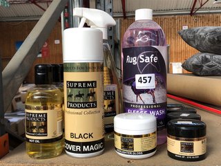 (COLLECTION ONLY) QTY OF ASSORTED HORSE CARE ITEMS TO INCLUDE SUPREME PRODUCTS PROFESSIONAL COLLECTION MAKE UP - EYE GLOSS IN BLACK: LOCATION - CR1