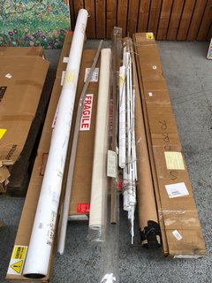 PALLET OF ASSORTED HOUSEHOLD ITEMS TO INCLUDE JOHN LEWIS AND PARTNERS 28MM FIXED EYELET STUD FINIAL CURTAIN POLE KIT IN STEEL: LOCATION - D6
