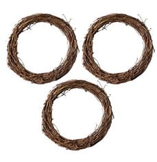 QUANTITY OF ASSORTED ITEMS TO INCLUDE XHONG 3PCS NATURAL GRAPEVINE WREATH DIY GRAPEVINE WREATH CRAFT CHRISTMAS FRONT DOOR WREATH DECOR GRAPEVINE WREATH RING RATTAN WREATHS THANKSGIVING HOME WEDDING W