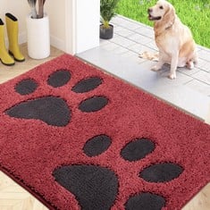 QUANTITY OF ASSORTED ITEMS TO INCLUDE FCS DETAIL DIRT TRAPPER INDOOR DOOR MAT 60 X 90 CM, WASHABLE ENTRANCE RUG, ABSORBENT DOG DOORMAT FOR MUDDY PAWS, INSIDE MAT FOR FRONT DOOR, ENTRYWAY, PETS: LOCAT