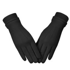 23 X KEBESU WOMENS WINTER SUEDE GLOVES WITH SENSITIVE TOUCH SCREEN TEXTING FINGER WOOL LINED WARM OUTDOOR WINDPROOF CYCLING GLOVES - TOTAL RRP £339: LOCATION - B