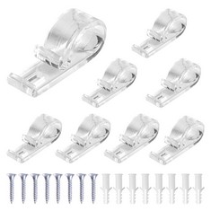 20 X GUANGYUAN 8 PCS BLIND CORD SAFETY DEVICE PLASTIC CORD GUIDES ROLLER BLIND SAFETY CLIP ROLLER CLEAR SHADE BLIND CHAIN SAFETY RETAINER CLIP FOR CORD,CLEAR CORD CLEAT - TOTAL RRP £108: LOCATION - B