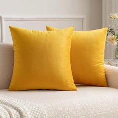 QUANTITY OF ASSORTED ITEMS TO INCLUDE MIULEE VELVET SOFT SOLID MICROFIBER DECORATIVE SQUARE PILLOW CASE THROW CUSHION COVERS FOR SOFA BEDROOM WITH INVISIBLE ZIPPER 18X18 INCH 45X45 CM ORANGE-YELLOW S