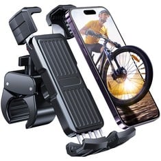 25 X LUCRAVE BIKE PHONE HOLDER, MOTORCYCLE PHONE MOUNT, 360° ROTATABLE MOTORBIKE BICYCLE PHONE HOLDER MOUNT FOR IPHONE 15 14 13 12 PRO MAX MINI XS XR SE PLUS, GALAXY S22 S23 4.7-7'' SMARTPHONES - TOT