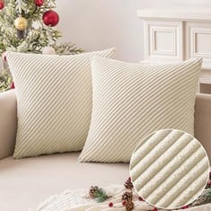 QUANTITY OF ASSORTED ITEMS TO INCLUDE MIULEE SET OF 2 CHRISTMAS CUSHION COVERS DIAGONAL STRIPED CORDUROY THROW PILLOW COVERS DECORATIVE PILLOWS PILLOWCASES DECORATION FOR SOFA COUCH LIVING ROOM 50X50