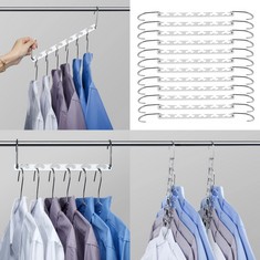 14 X HOUSE DAY MAGIC HANGERS SPACE SAVING HANGERS FOR CLOTHES HANGERS SPACE SAVING WARDROBE CLOTHING HANGER ORGANIZER CLOSET SPACE SAVER HANGERS (12 PACK) - TOTAL RRP £210: LOCATION - A