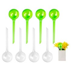15 X TSHAOUN 8 PACK PLANT WATERING BULBS?5CM S SIZE PLASTIC WATERING GLOBES ?AUTOMATIC PLANT WATERERS?SELF WATERING SYSTEM FOR PLANTS INDOOR OUTDOOR (GREEN TRANSPARENT) - TOTAL RRP £140: LOCATION - A