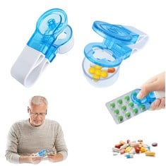 24 X 2 PCS PORTABLE PILL TAKER,PILL POPPER FOR BLISTER PACKS PORTABLE PILL TAKER REMOVER PACKS PILL DISPENSER STORAGE BOX EASY TO TAKE OUT PILLS FROM PACKAGE PORTABLE PILL DISPENSER FOR THE ELDERLY -