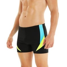 QUANTITY OF ASSORTED ITEMS TO INCLUDE WHEAT MENS SWIMMING TRUNKS SPORTS SWIMWEAR BEACH BOARD SHORTS CHLORINE RESISTANT, BLUE YELLOW M: LOCATION - D
