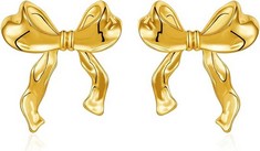 48 X BOW EARRINGS FOR WOMEN,FASHION GOLD SILVERY BOW STUD EARRINGS FOR WOMEN CLASSIC RIBBON BOW EARRINGS FOR GIRL CUTE BOWKNOT EARRINGS GIFT - TOTAL RRP £159: LOCATION - D