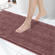 QUANTITY OF ASSORTED ITEMS TO INCLUDE GRANBEST NON SLIP BATH MAT SUPER WATER ABSORBENT CHENILLE FLOOR MAT MACHINE WASHABLE SOFT BATH RUGS FOR KITCHEN, SHOWER, BATHTUB, BATHROOM (43 * 120CM, PINK): LO