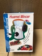 QUANTITY OF ITEMS TO INCLUDE HUAMEI MINCER AND GLASS PITCHER RRP £392: LOCATION - E