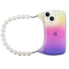 QUANTITY OF ASSORTED ITEMS TO INCLUDE YUM CRISPY COMPATIBLE WITH IPHONE 14 CASE FOR WOMEN GIRLS WRIST CHAIN STRAP CLEAR COLORFUL SHINY LASER DESIGN SOFT TPU BUMPER SHOCKPROOF ANTI-SCRATCH PROTECTION
