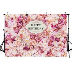 QUANTITY OF ASSORTED ITEMS TO INCLUDE AIBI IN 7X5FT PINK ROSE FLOWER WALL PHOTOGRAPHY BACKDROP GIRL BIRTHDAY PORTRAIT BACKGROUND BANNER PRINCESS FAMILY GARDEN PARTY DECORATION CAKE SMASH BANNER PHOTO