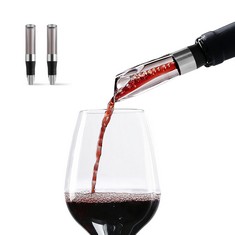 QUANTITY OF ASSORTED ITEMS TO INCLUDE WIWONEY WINE AERATOR POURER, PREMIUM WINE AERATING DECANTER SPOUT, WINE BREATHER, QUICK DECANTING AND NON DRIP, 2-PACK: LOCATION - F
