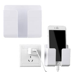 QUANTITY OF ASSORTED ITEMS TO INCLUDE DEMON KILLER WALL MOUNT PHONE HOLDER 3M ADHESIVE MOBILE PHONE CHARGING STAND HOLDERS REMOTE CONTROL STAND MULTIPURPOSE STORAGE BOX FOR HOME OFFICE (WHITE 2PACK):