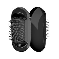 10 X SINDAX IONIC DETANGLING BRUSH WITH ION TECHNOLOGY FOR SMOOTH AND SHINY HAIR BRUSHES FOR WOMEN PORTABLE AGAINST STATIC AND FRIZZ DETANGLE HAIR BRUSH BATTERY POWERED (BLACK) - TOTAL RRP £107: LOCA