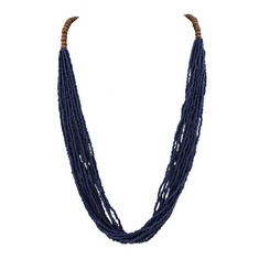 QUANTITY OF ASSORTED ITEMS TO INCLUDE BOCAR LONG MULTIPLE ROW HANDMADE BEADED STATEMENT NECKLACE WITH GIFT BOX (NK-10407-NAVY BLUE): LOCATION - F