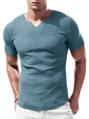 QUANTITY OF ASSORTED ITEMS TO INCLUDE LEHMANLIN MEN'S SLIM FIT ATHLETIC T-SHIRT POLYESTER CASUAL WEAR SOFT BREATHABLE UNDERWEAR BLUE M: LOCATION - F