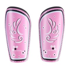 QUANTITY OF  ITEMS TO INCLUDE CYB GENE SHIN PADS FOR KIDS JUNIOR BOYS GIRLS FOOTBALL SHIN GUARDS FOR YOUTH CHILDREN PROTECTIVE EQUIPMENT WITH ADJUSTABLE STRAPS & BREATHING HOLES FOOTBALL GIFTS PINK L