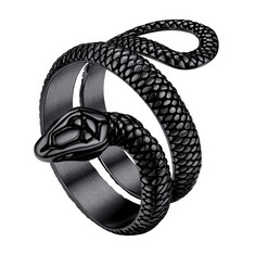 QUANTITY OF ASSORTED ITEMS TO INCLUDE RICH STEEL MEN BLACK CHUNKY RING NOVELTY GOTHIC JEWELLERY SNAKE LONG RINGS FOR TEEN GIRLS: LOCATION - G