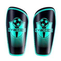 16 X CYB GENE SHIN PADS FOR KIDS JUNIOR BOYS GIRLS FOOTBALL SHIN GUARDS FOR YOUTH CHILDREN PROTECTIVE EQUIPMENT WITH ADJUSTABLE STRAPS & BREATHING HOLES FOOTBALL GIFTS GREEN L - TOTAL RRP £178: LOCAT