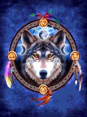 QUANTITY OF ASSORTED ITEMS TO INCLUDE YEERUM 5D DIAMOND PAINTING KITS FOR ADULTS DREAM CATCHER WOLF ROUND FULL DRILL, DIY DIAMOND ART ANIMAL FOR BEGINNER EMBROIDERY CROSS STITCH ARTS CRAFTS HOME DECO
