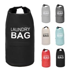 11 X COSY LIFE BACKPACK LAUNDRY BAG WITH SHOULDER STRAPS AND POCKET DURABLE OXFORD CLOTHES HAMPER BAG WITH BUCKLE ROLLABLE CLOSURE FOR COLLEGE, TRAVEL, LAUNDROMAT, APARTMENT (BLACK) - TOTAL RRP £101: