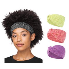 18 X FAIRVIEW FASHION KNOTTED HEADBAND BLACK FLOWER CRISS CROSS HAIR BAND DAILY DATE STRETCHY HAIR ACCESSORIES FOR WOMEN AND GIRLS (3 PCS) - TOTAL RRP £130: LOCATION - A RACK