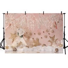 17 X AIBIIN 7X5FT BIRTHDAY PHOTOGRAPHY BACKDROP WINTER CHRISTMAS SNOWFLAKES BACKGROUND WHITE BUBBLE FLOWERS TENT NEONATAL BABY SHOWER PARTY DECORATION STUDIO PROP SUPPLIES - TOTAL RRP £141: LOCATION