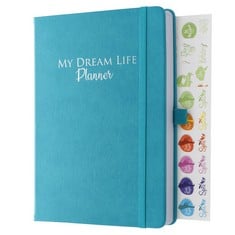 13 X DAILY, WEEKLY & MONTHLY LIFE PLANNER PERFECT FOR 2024 TO HELP YOU ACHIEVE YOUR GOALS AND INCREASE YOUR PRODUCTIVITY, A5 HARDCOVER UNDATED 6 MONTHS DIARY WITH STICKERS & GIFT BOX - TOTAL RRP £162