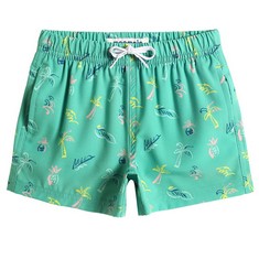 37 X MAGIC BOYS' SWIMMING TRUNKS 4 WAY STRETCH TODDLER SWIM SHORTS BEACH BOARDSHORTS LIGHTWEIGHT ADJUSTABLE WAIST GREAT FOR KIDS,COCONUT-GREEN,2 YEARS - TOTAL RRP £497: LOCATION - B RACK