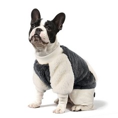 27 X NAMSAN DOG JUMPER FOR SMALL DOGS, WINTER DOG JUMPER WITH POCKET DESIGN, WARM FLEECE DOG JUMPER FOR SMALL DOGS/PUPPIES, GREY, L - TOTAL RRP £292: LOCATION - C RACK