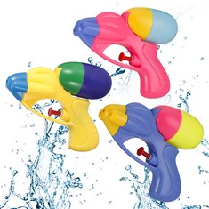 33 X SMILCLOUD 3 PCS WATER PISTOL FOR KIDS SMALL WATER PISTOL OUTDOOR TOYS SQUIRT GUNS BEACH GARDEN SUMMER SWIMMING POOL TOY WATER FIGHTING TOYS FOR BOYS GIRLS - TOTAL RRP £137: LOCATION - C RACK