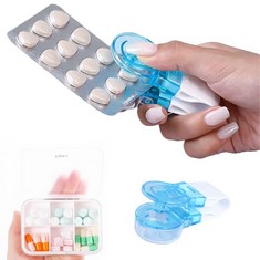 50 X GEWU PORTABLE PILL TAKER PILL PUNCHER WITH CONTAINER PILL POPPER BLISTER PILL REMOVER LIGHTWEIGHT TABLET DISPENSER EASY TO TAKE PILL OUT FOR TRAVEL HOME SUPPLIES - TOTAL RRP £166: LOCATION - C R