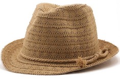 QUANTITY OF ASSORTED ITEMS TO INCLUDE HILYBONY FEDORA HAT FOR WOMENS SUN HAT LACE SHORT BRIM SUMMER BEACH CAP JAZZ PANAMA HAT KHAKI: LOCATION - C RACK