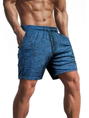 QUANTITY OF ITEMS TO INCLUDE MENS BLUE SHORTS SIZE XL : LOCATION - D RACK