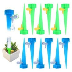 21 X VIKSAUN 12 PIECES PLANT WATERER, AUTOMATIC PLANT WATERING SPIKE, WITH SLOW RELEASE CONTROL VALVE SWITCH, VACATION PLANTS AUTOMATIC WATERING DRIP IRRIGATION, FOR GARDEN PLANTS (12 PCS) - TOTAL RR