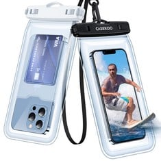 21 X CASEKOO UPGRADED IPX8 WATERPROOF PHONE POUCH [SUPER CLEAR SHOT] [40M SUPER WATERPROOF] FOR HOLIDAY WATERPROOF MOBILE PHONE CASE DRY BAG FOR IPHONE 14 13 12 11 XS XR X, SAMSUNG S23 S22 S21, 9.0"