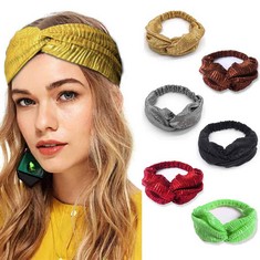 29 X FAIRVIR YOGA CRISS CROSS HEADBANDS GOLD KNOTTED HEADBAND WORKING OUR SPORT HEADBAND DAILY STRETCHY HAIR BANDS FOR WOMEN AND GIRLS (6 PCS) - TOTAL RRP £246: LOCATION - A RACK